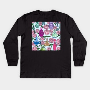 Perfume and Peonies Light Palette Kids Long Sleeve T-Shirt